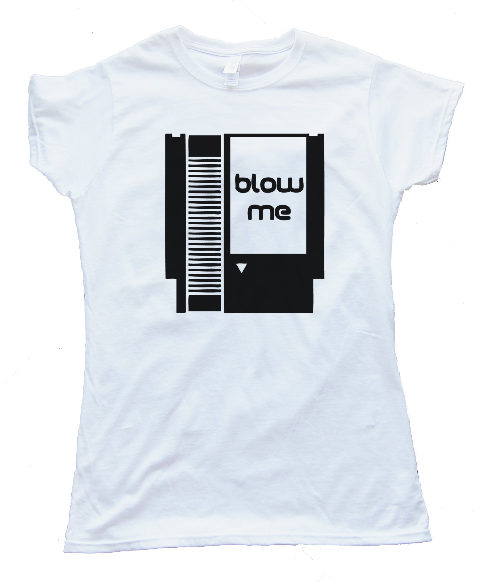 Womens Blow Me - Nintendo Cartridge Tee Shirt