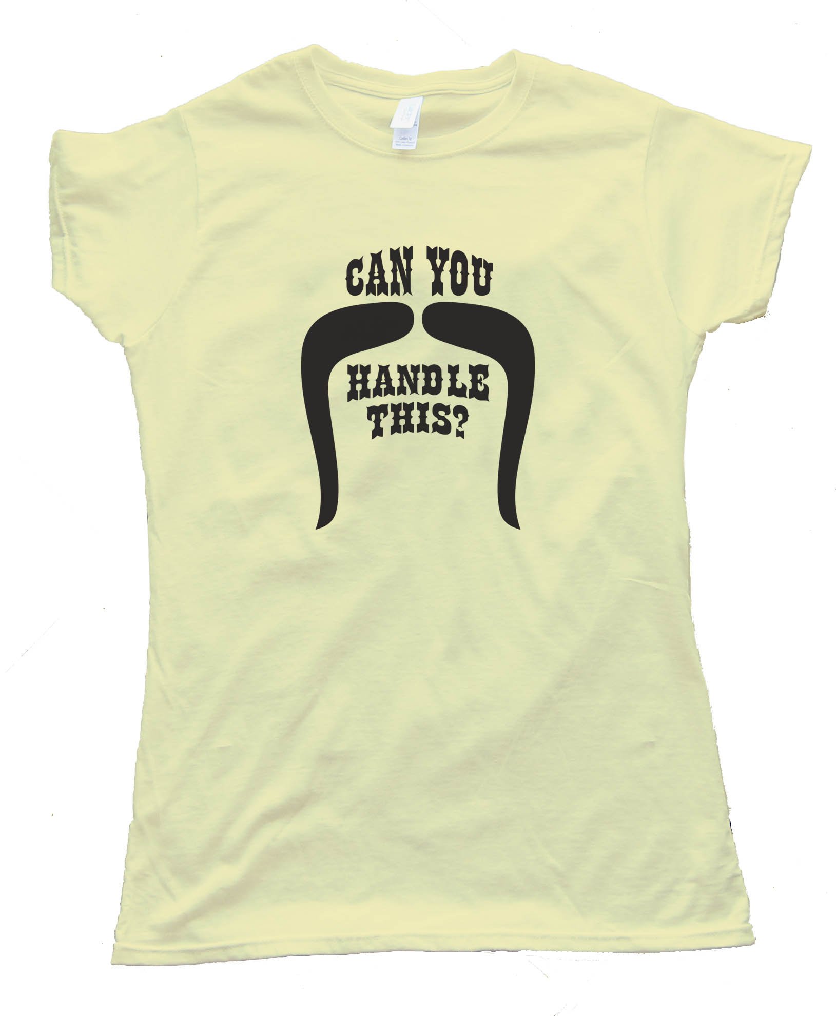 Womens Can You Handle This Handlebar Mustache Movember - Tee Shirt