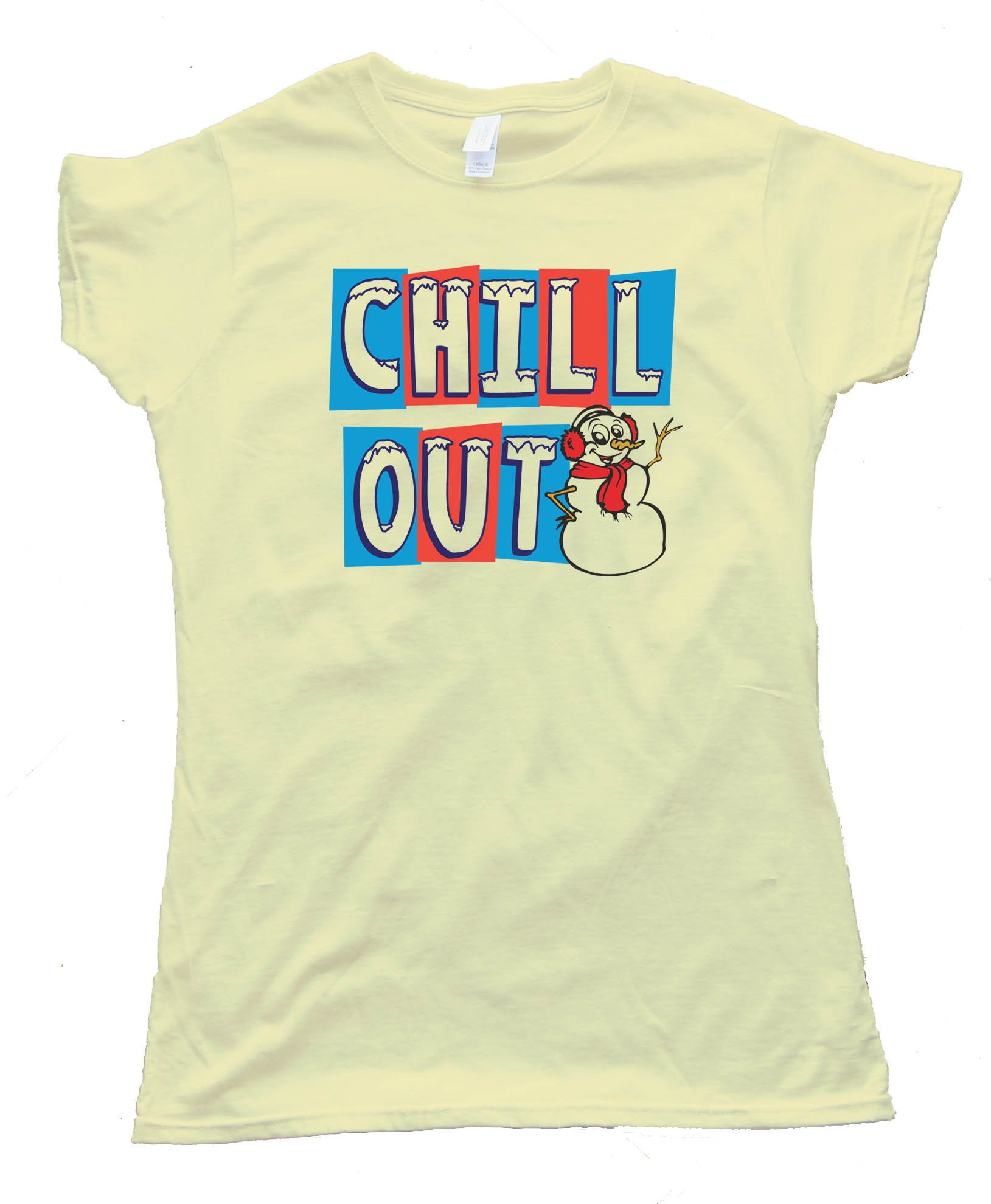 Womens Chill Out Snowman - Tee Shirt