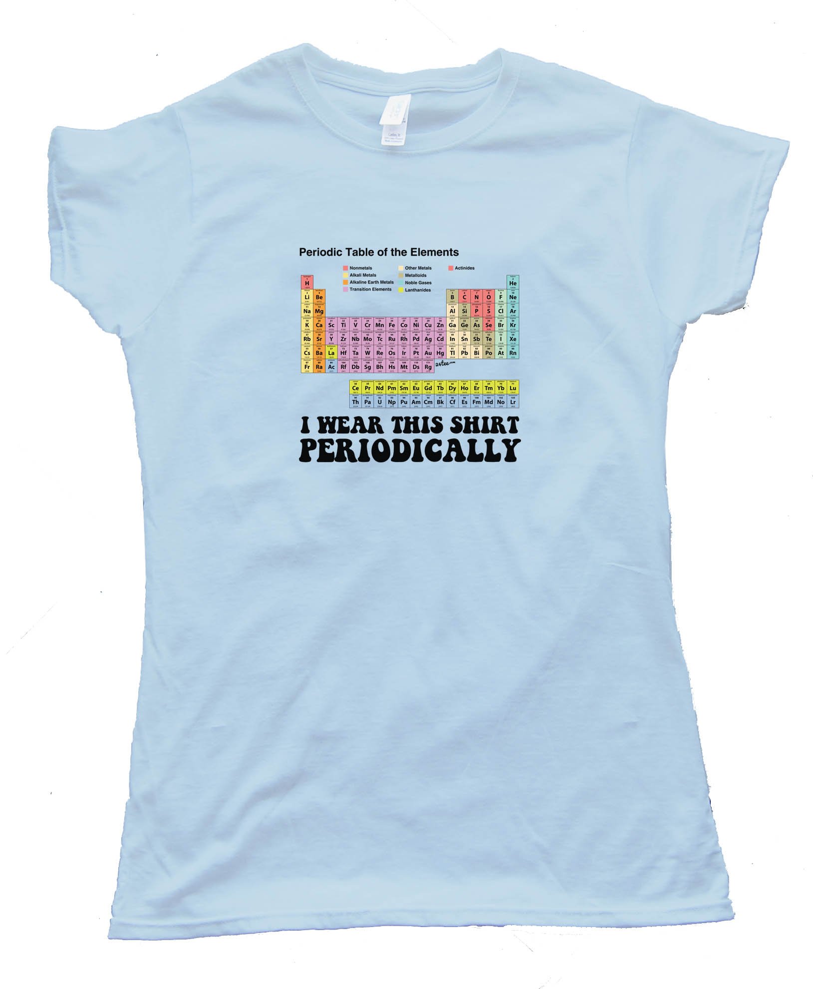 Womens Colorful I Wear This Shirt Periodically - Tee Shirt