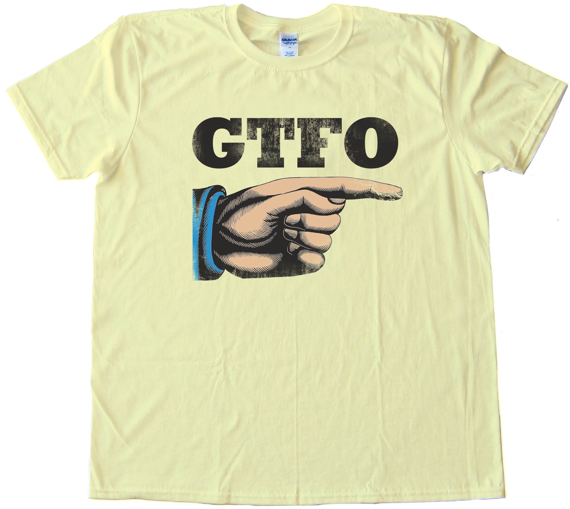 Retro Gtfo Hand - Get The F&Amp;*# Out - Tee Shirt