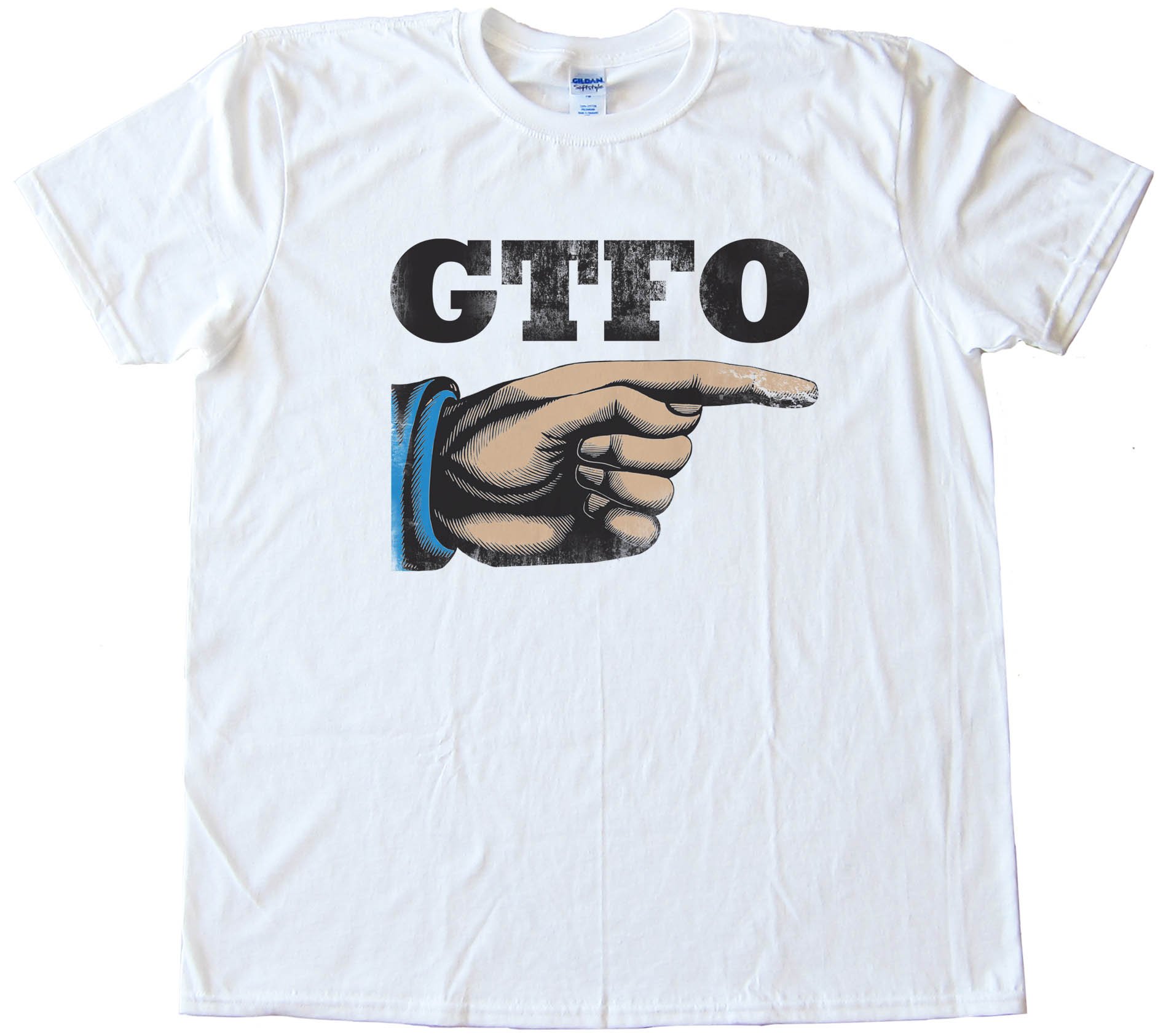 Retro Gtfo Hand - Get The F&Amp;*# Out - Tee Shirt